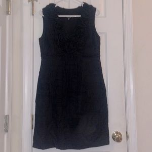 Black dress with 3D stitching design